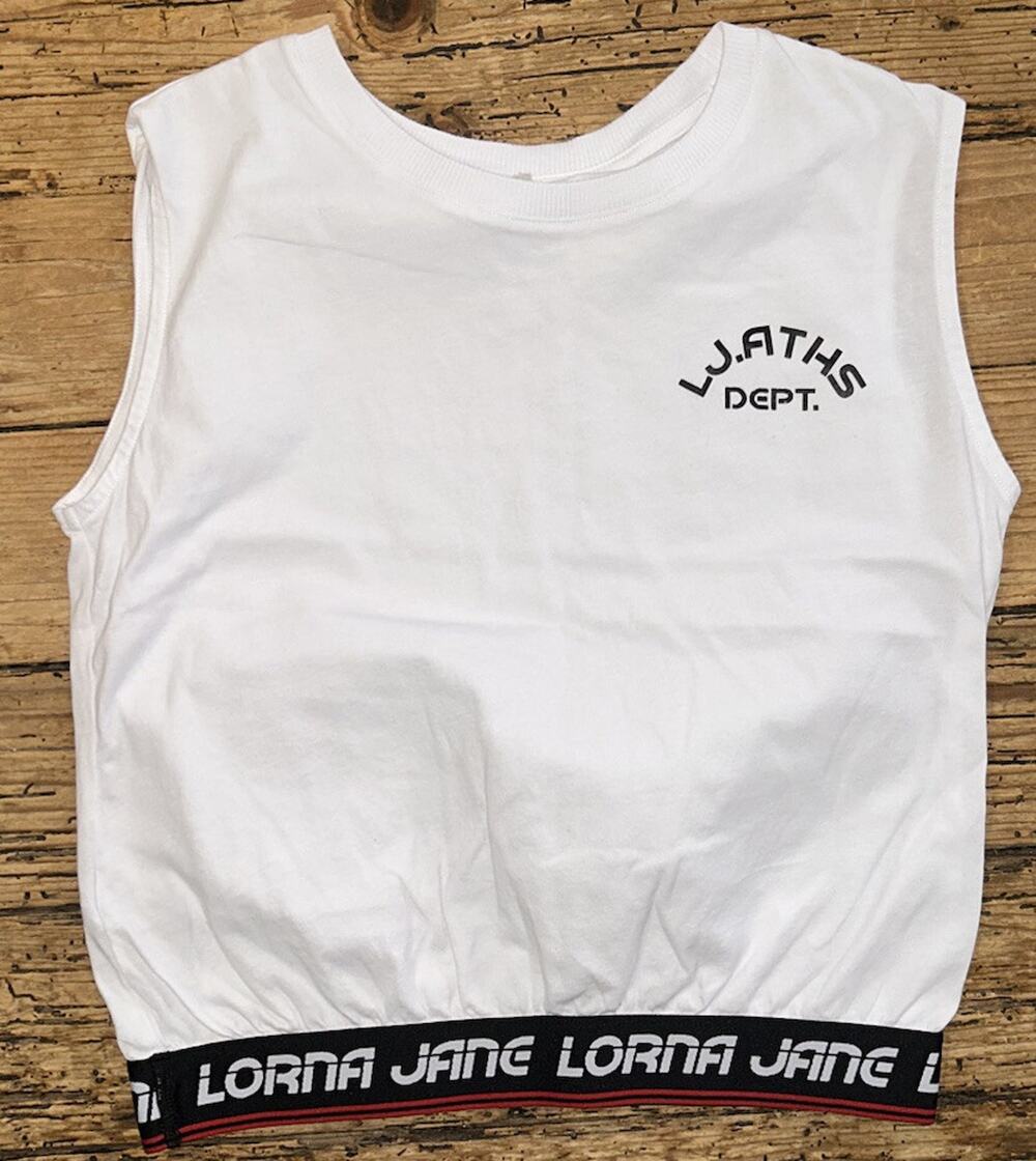 Lorna Jane Women’s Size XS White Sleeveless Elastic Band Active Tank